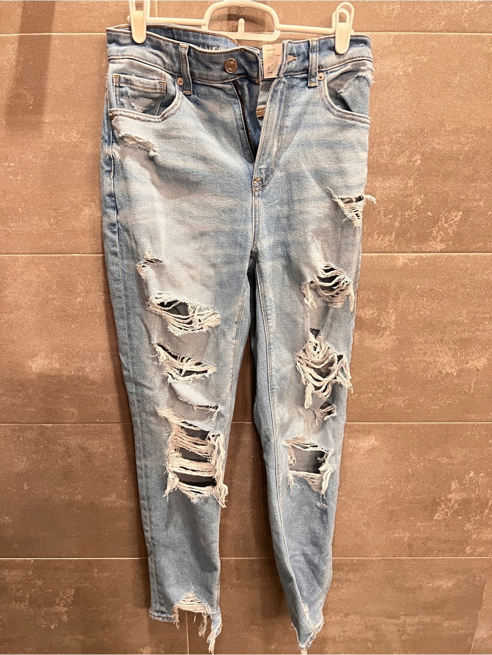 Light Blue Distressed Women's Jeans